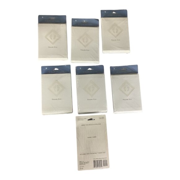 American Greetings Thank You Cards With Envelopes 7 Packs Footprint Design Blank - Picture 1 of 5